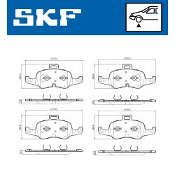 Brake Pad Set VKBP80981 SKF VKBP 80981 OE Ref 8S0698151