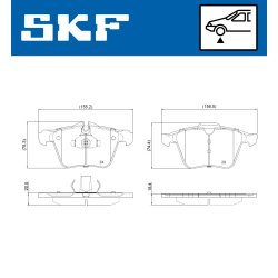 Brake Pad Set VKBP81006 SKF VKBP 81006 OE Ref 02C2C40926 SKF