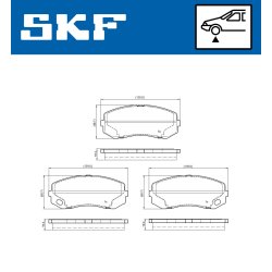 Brake Pad Set VKBP81008 SKF VKBP 81008 OE Ref MK528485 SKF