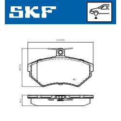 Brake Pad Set VKBP81011 SKF VKBP 81011 OE Ref 32326050NSL