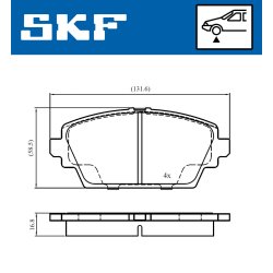 Brake Pad Set VKBP81017 SKF VKBP 81017 OE Ref 410604U125 SKF
