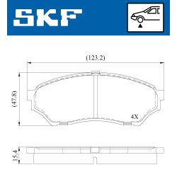 Brake Pad Set VKBP81018 SKF VKBP 81018 OE Ref CA350011