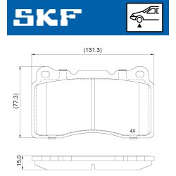 Brake Pad Set VKBP81022 SKF VKBP 81022 OE Ref 13329562