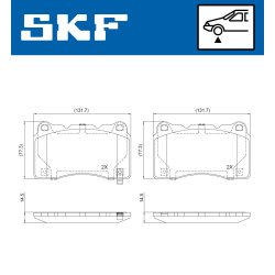 Brake Pad Set VKBP81023A SKF VKBP 81023 A OE Ref 45022TGHA01