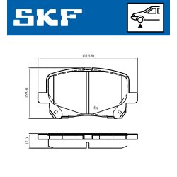 Brake Pad Set VKBP81025 SKF VKBP 81025 OE Ref 0446528410