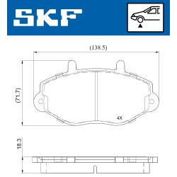 Brake Pad Set VKBP81028 SKF VKBP 81028 OE Ref 5028764