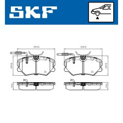 Brake Pad Set VKBP81033E SKF VKBP 81033 E OE Ref 425107 SKF