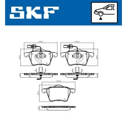 Brake Pad Set VKBP81036E SKF VKBP 81036 E OE Ref 7D0698151