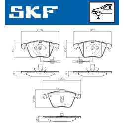 Brake Pad Set VKBP81038E SKF VKBP 81038 E OE Ref 4B0698151AC SKF