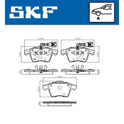 Brake Pad Set VKBP81041E SKF VKBP 81041 E OE Ref 7H0698151 SKF