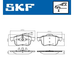 Brake Pad Set VKBP81043E SKF VKBP 81043 E OE Ref 77363599