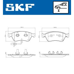 Brake Pad Set VKBP81045E SKF VKBP 81045 E OE Ref 4E0698151A SKF