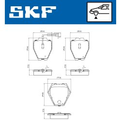 Brake Pad Set VKBP81047E SKF VKBP 81047 E OE Ref 3D0698151B