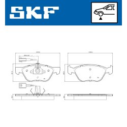 Brake Pad Set VKBP81050E SKF VKBP 81050 E OE Ref 71753039