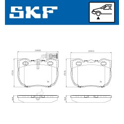 Brake Pad Set VKBP81056E SKF VKBP 81056 E OE Ref RTC6590