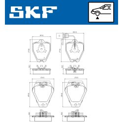 Brake Pad Set VKBP81063E SKF VKBP 81063 E OE Ref 441698151G