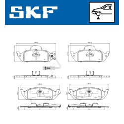 Brake Pad Set VKBP81065E SKF VKBP 81065 E OE Ref 1634200020