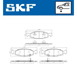 Brake Pad Set VKBP81072A SKF VKBP 81072 A OE Ref 05011969AA
