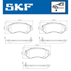 Brake Pad Set VKBP81078A SKF VKBP 81078 A OE Ref 00KV1016349AC