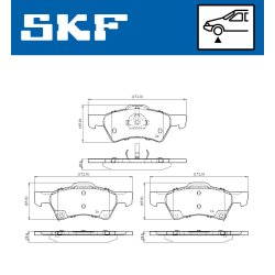 Brake Pad Set VKBP81079A SKF VKBP 81079 A OE Ref 05019803AA SKF