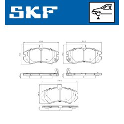Brake Pad Set VKBP81080A SKF VKBP 81080 A OE Ref 581012DA50