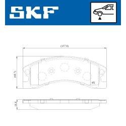 Brake Pad Set VKBP81081A SKF VKBP 81081 A OE Ref 05093138AA