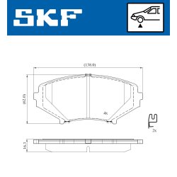 Brake Pad Set VKBP81085A SKF VKBP 81085 A OE Ref F1Y13323ZB