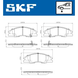 Brake Pad Set VKBP81090A SKF VKBP 81090 A OE Ref 581012FA21