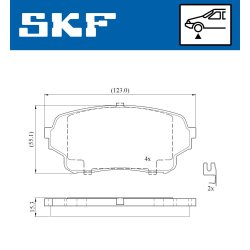 Brake Pad Set VKBP81091A SKF VKBP 81091 A OE Ref 5520050J00