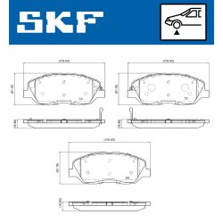 Brake Pad Set VKBP81093A SKF VKBP 81093 A OE Ref 48130341A0