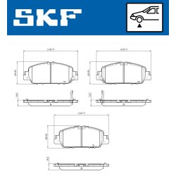 Brake Pad Set VKBP81098A SKF VKBP 81098 A OE Ref 45022T2GA00