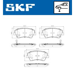 Brake Pad Set VKBP81100A SKF VKBP 81100 A OE Ref 58101F2A00 SKF