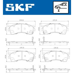 Brake Pad Set VKBP81107A SKF VKBP 81107 A OE Ref 0341278