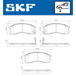 Brake Pad Set VKBP81108A SKF VKBP 81108 A OE Ref BLYM333Z