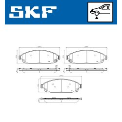 Brake Pad Set VKBP81110A SKF VKBP 81110 A OE Ref 05080868AA