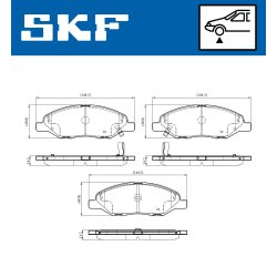 Brake Pad Set VKBP81111A SKF VKBP 81111 A OE Ref 1N263328Z