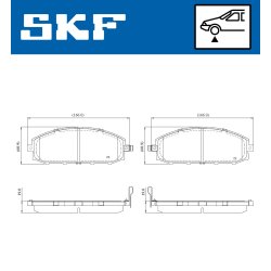 Brake Pad Set VKBP81122A SKF VKBP 81122 A OE Ref 41060VC290