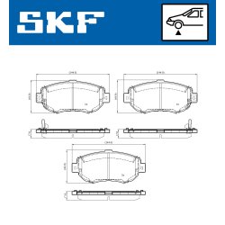 Brake Pad Set VKBP81124A SKF VKBP 81124 A OE Ref 0446514080