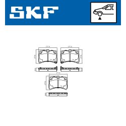 Brake Pad Set VKBP81125A SKF VKBP 81125 A OE Ref 04465B5051 SKF