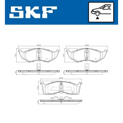 Brake Pad Set VKBP81133 SKF VKBP 81133 OE Ref 0000K04773264