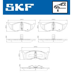 Brake Pad Set VKBP81134 SKF VKBP 81134 OE Ref 00K05011743AA