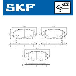Brake Pad Set VKBP81138A SKF VKBP 81138 A OE Ref 0446502030