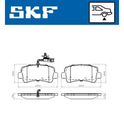 Brake Pad Set VKBP90010E SKF VKBP 90010 E OE Ref 4406000Q0H