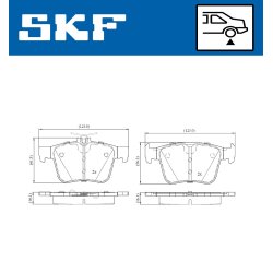 Brake Pad Set VKBP90013 SKF VKBP 90013 OE Ref 3Q0698451