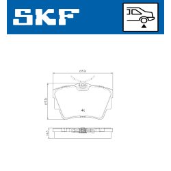 Brake Pad Set VKBP90021 SKF VKBP 90021 OE Ref 6000620052
