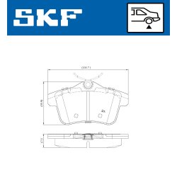 Brake Pad Set VKBP90030 SKF VKBP 90030 OE Ref 1608520680