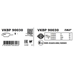 Brake Pad Set VKBP90030 SKF VKBP 90030 OE Ref 1608520680 SKF