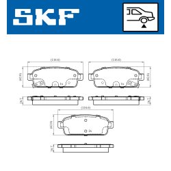 Brake Pad Set VKBP90033A SKF VKBP 90033 A OE Ref 13300867