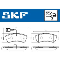 Brake Pad Set VKBP90035E SKF VKBP 90035 E OE Ref 1612434180