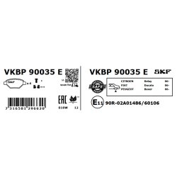 Brake Pad Set VKBP90035E SKF VKBP 90035 E OE Ref 1612434180 SKF
